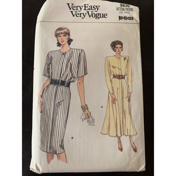 Vogue Misses Dress Sewing Pattern 9830 Size 8 10 12 - Uncut - Picture 8 of 11